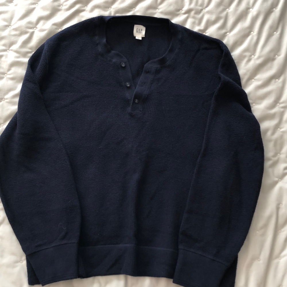 Cotton Henley sweater